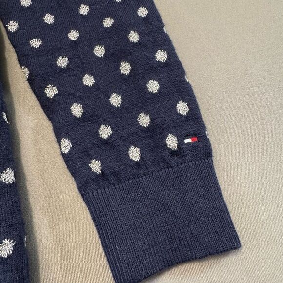 Tommy Hilfiger Women’s Blue Long Sleeve Long Knit Size Small Cotton Blend - Picture 4 of 11